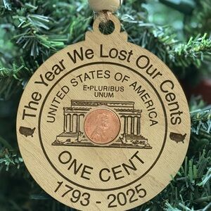 Commemorative Wooden Penny Ornament